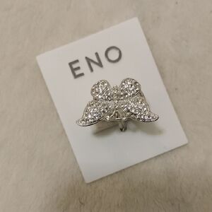 Fashion Jewelry Silver Bow Brooch